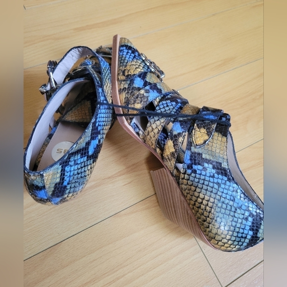 RAS Women's Western Snakeskin Leather Heeled Ankle Boots EU 39 US 8.5 NWOT - Picture 7 of 12